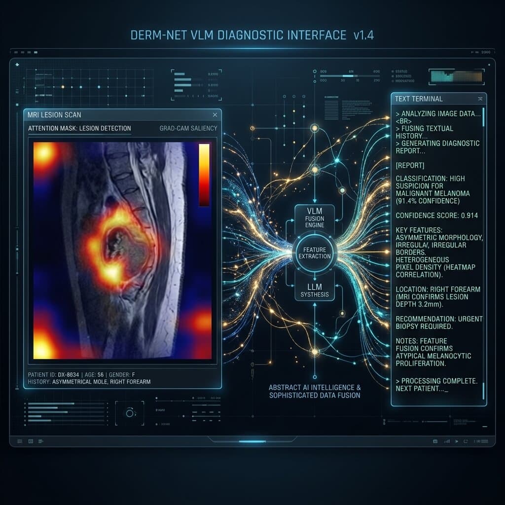 From Heatmaps to Language: Explainable Skin Cancer Diagnosis Using CNN–VLM Integration with an Expert-Annotated Dataset